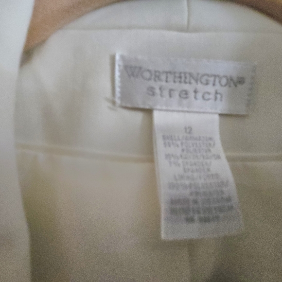 Worthington Stretch Elegant White Women's Blazer - Picture 6 of 10